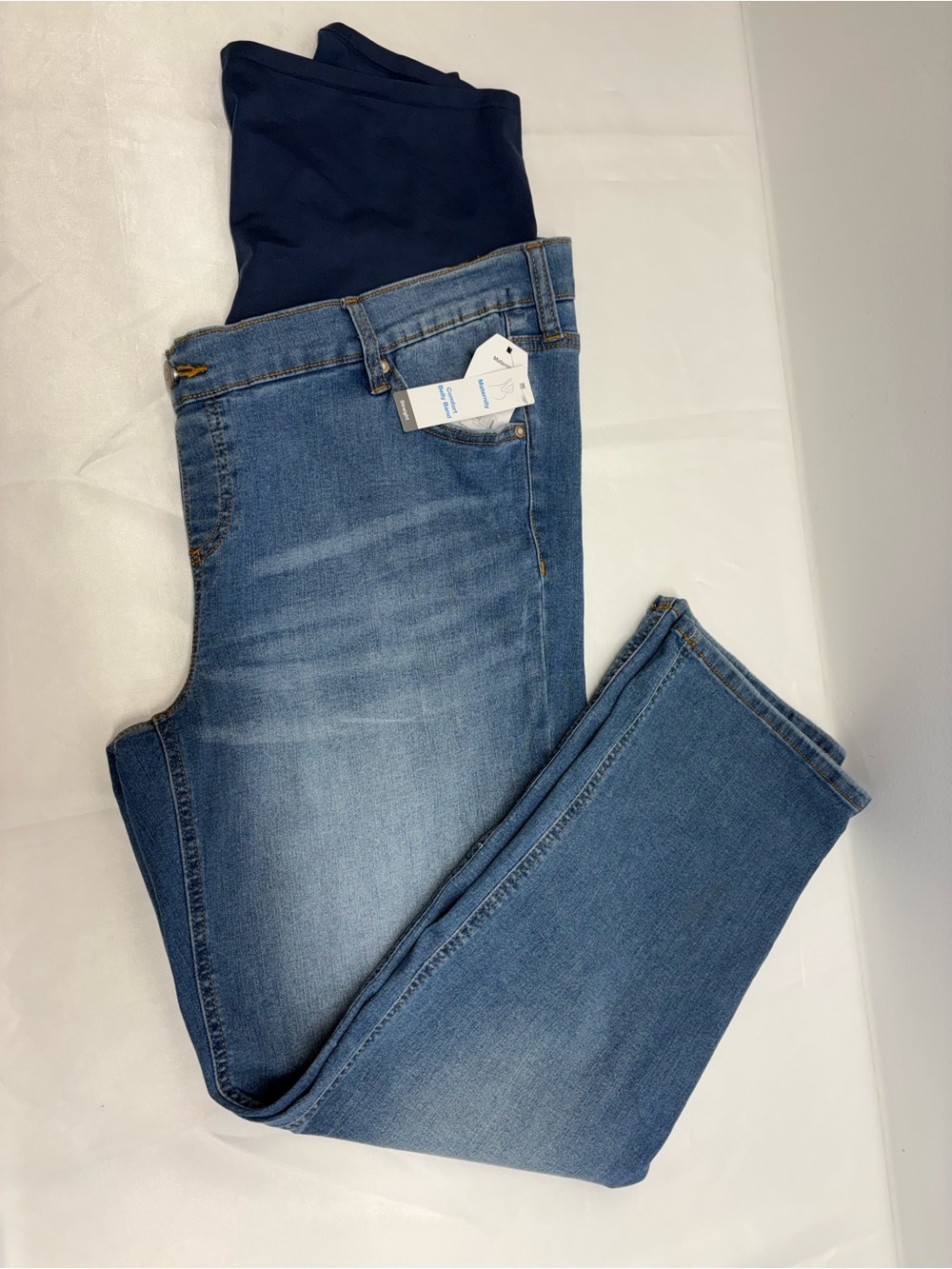 Maternity denim Jeans with Support full Panel size 12-14 (Large)Classic 5 pocket